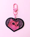 Love-struck Cat Lenticular Keychain