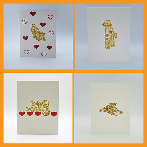 Image of WHEATEN VALENTINES - BOX SET OF FOUR DESIGNS