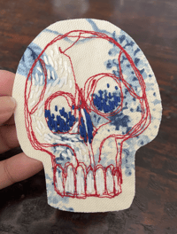 OOAK Handmade Patch - Skully 8
