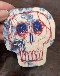 OOAK Handmade Patch - Skully 9