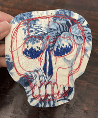 OOAK Handmade Patch - Skully 11