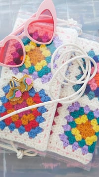 Image 2 of The Granny square crochet cross body bag