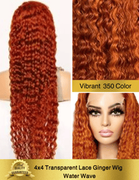 Image 1 of Water Wave 4x4 Transparent  Lace Wig 