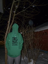 Image 2 of Kelly green narcissus hoodie 