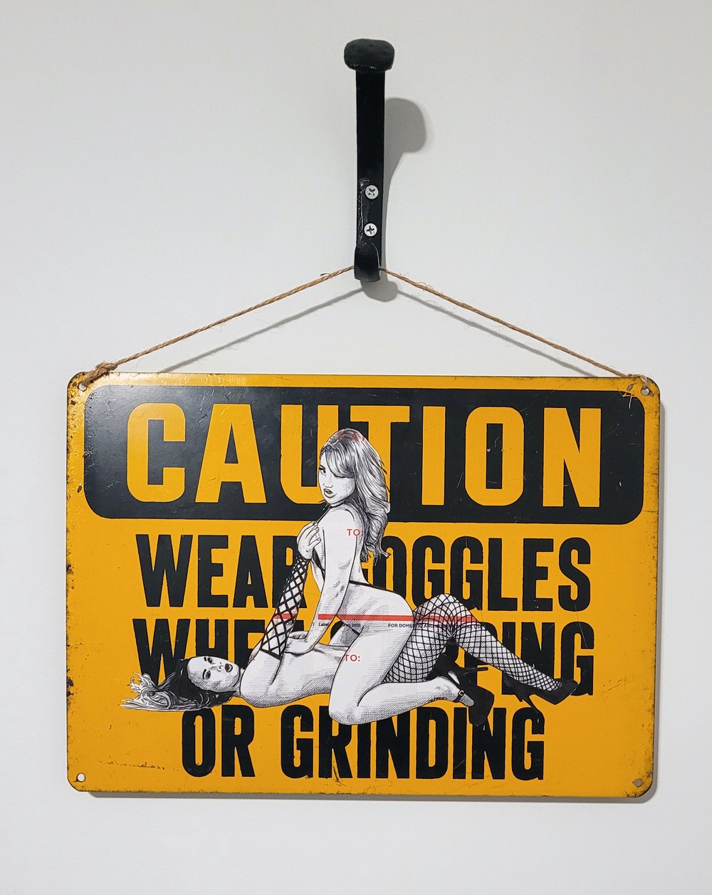 "CAUTION: WEAR GOGGLES WHEN CHIPPING OR GRINDING"