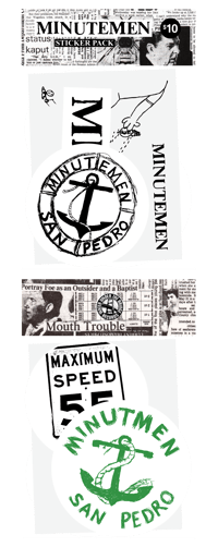 Image 1 of MINUTEMEN - Sticker Pack or Individual → 5 stickers