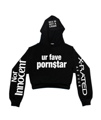 Image 1 of UR FAVE STAR CROPPED HOODIE