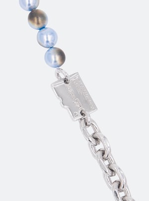 Image of MIDNIGHT FACTORY - Micro-SD Burnt Pearls Necklace (Blue)