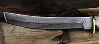 Image 2 of Japanese Tanto feathered Damascus blade