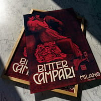 Image 1 of Bitter Campari Milano poster | Marcello Dudovic | Drink Cocktail Poster | Vintage Poster