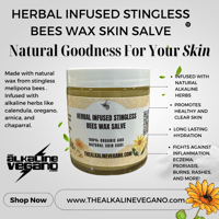 Image 2 of STINGLESS BEES WAX HERBAL INFUSED SKIN SALVE 4oz