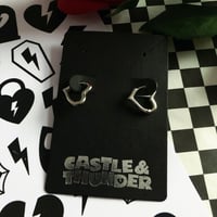 Image 2 of JAZ - Heart Huggie Hoops