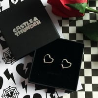 Image 1 of JAZ - Heart Huggie Hoops