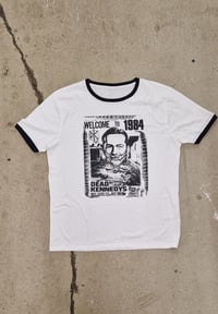 Image 1 of Dead Kennedys 1984 poster t-shirt white with black trim