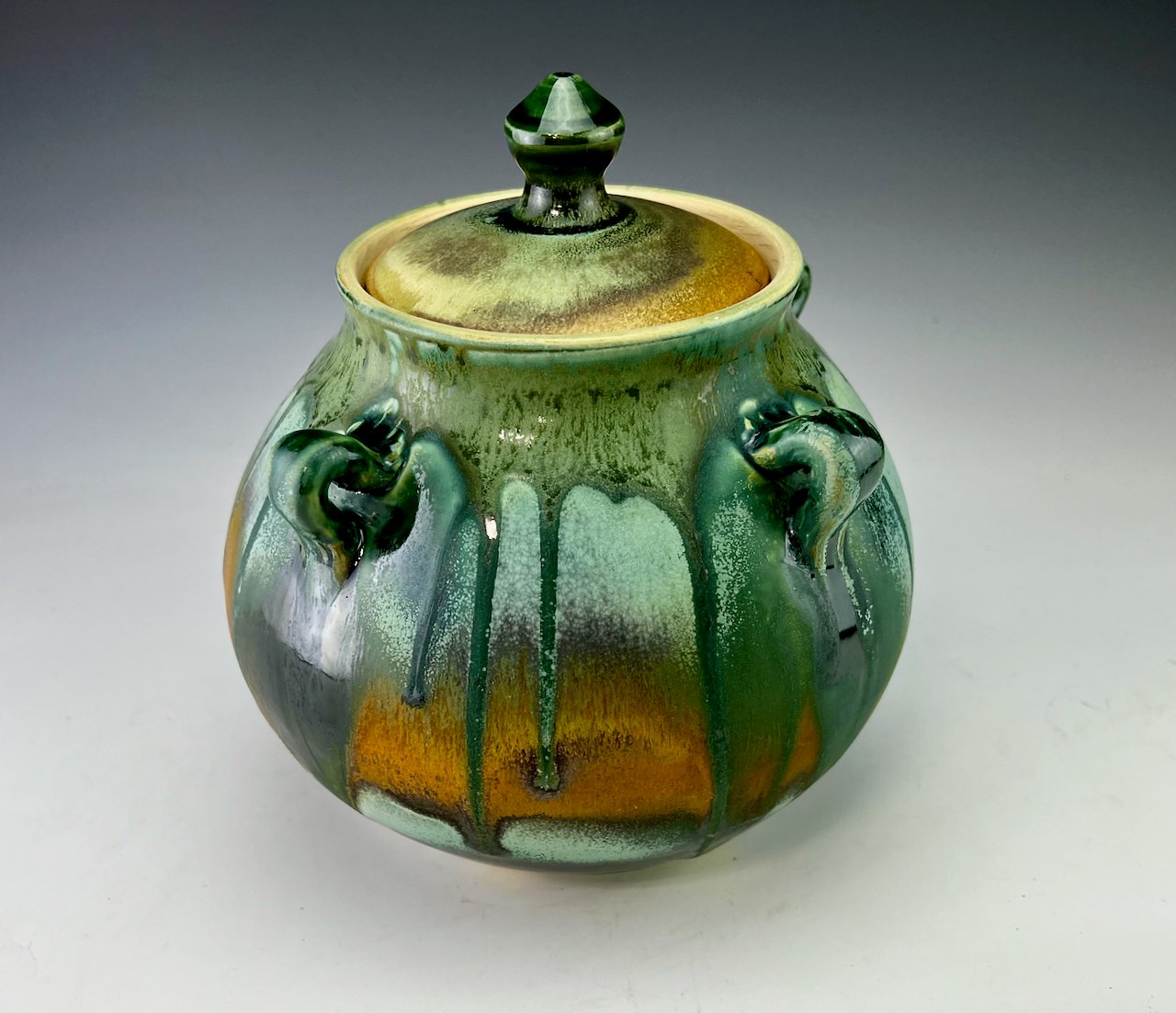 Image of Lidded Jar with handles (SHW)