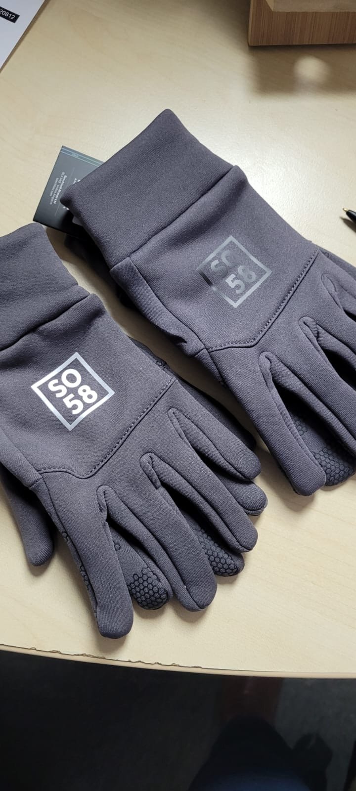 Image of SO58 Softshell Tech Gloves Graphite Grey 