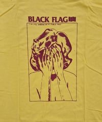 Image 2 of Black Flag "Public Face" yellow one off tee