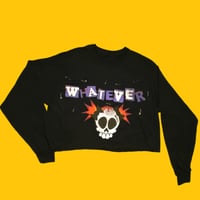 Image 1 of SKELLY DUVAL MALL GOTH SPIKED CROPPED TOP (PURPLE)