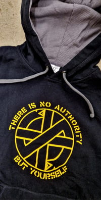 Image 2 of Crass - "No Authority" black hoodie