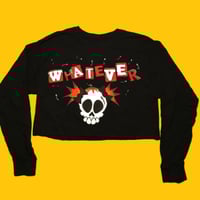 Image 1 of SKELLY DUVAL MALL GOTH SPIKED CROPPED TOP (RED)