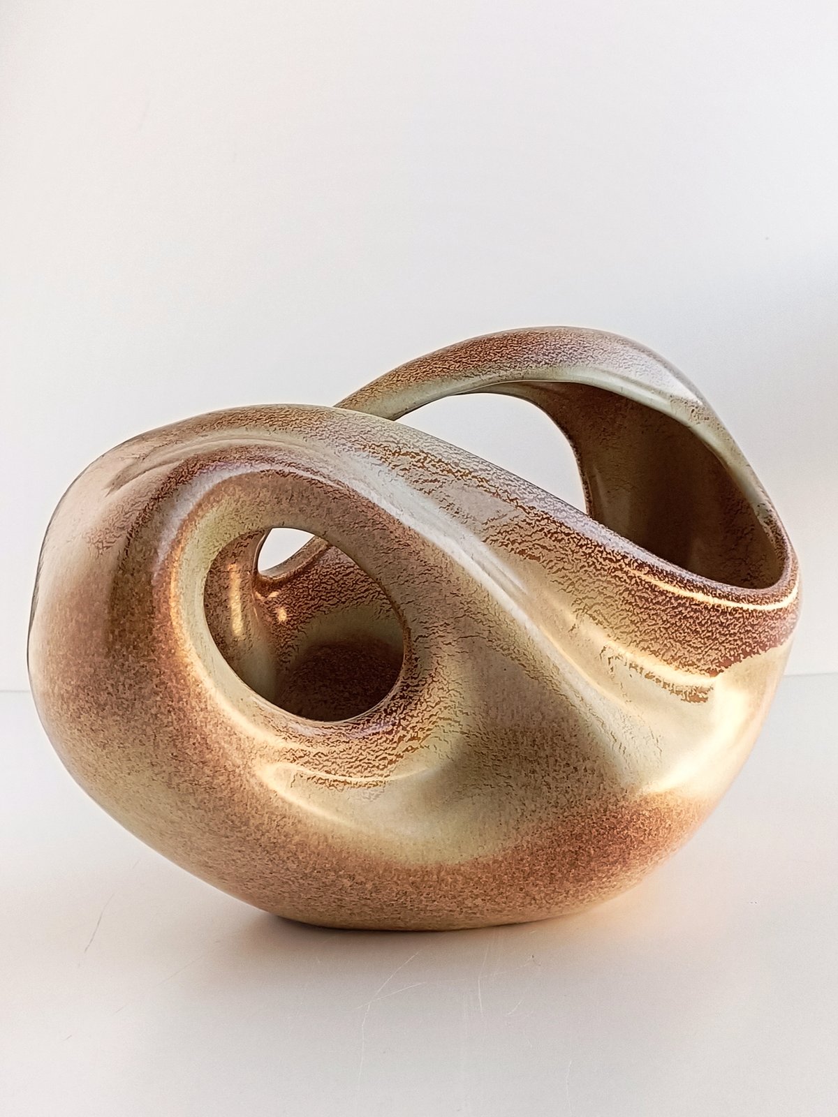 Bertoncello by Roberto Rigon Signed Sculptural Ceramic Vase, Italy 