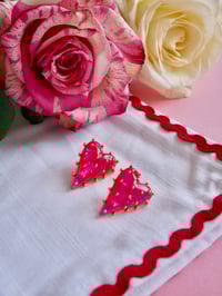 Image 1 of Rosa Heart Earrings