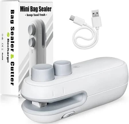 Mini Bag Sealer Heat Vacuum Rechargeable Portable Machine 