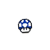 Blue Mushroom pin
