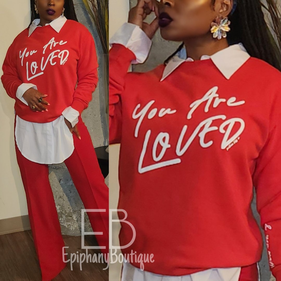 Image of The YOU ARE LOVED Sweatshirt-**Reg & Plus/Curvy**