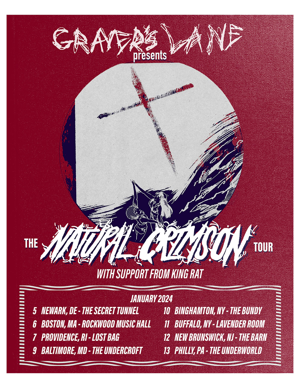 Image of Natural Crimson Tour Poster - Crimson