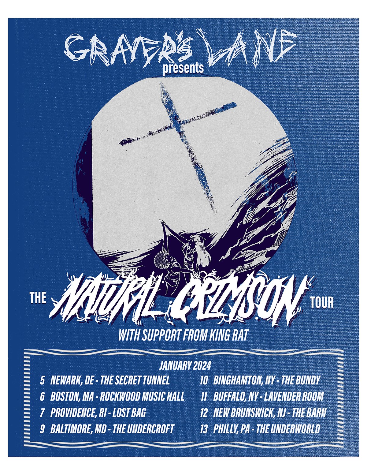 Image of Natural Crimson Tour Poster - Blue