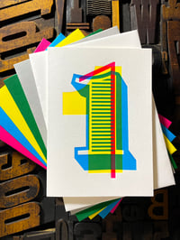 Image 1 of 1st birthday | letterpress card