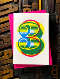 Image 4 of 3rd birthday | letterpress card