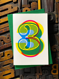 Image 1 of 3rd birthday | letterpress card
