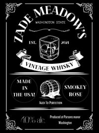 Zade Meadows whisky art print 
