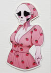 Strawberry Dress Grim Reaper Sticker