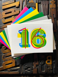 Image 1 of 16th birthday | letterpress card
