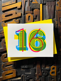 Image 2 of 16th birthday | letterpress card