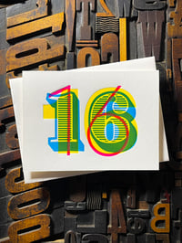 Image 3 of 16th birthday | letterpress card