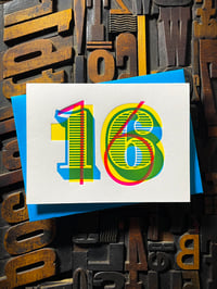 Image 5 of 16th birthday | letterpress card