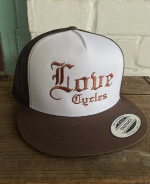 Image of Love Cycles Brown/White Hat