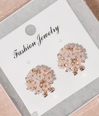 Image 1 of Pink Rose Stud earrings