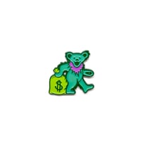 Money Bear pin (Green)