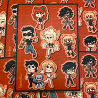 Image 2 of Scott Pilgrim Exes 5x7 Sticker Sheet