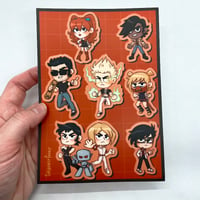 Image 1 of Scott Pilgrim Exes 5x7 Sticker Sheet