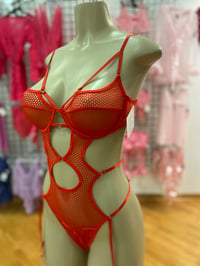 Image 1 of Red Net teddy