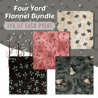Image 1 of FOUR YARD FLANNEL BUNDLE Snowman Story 4 yd pk by Maywood Studio and Red Rooster Fabrics