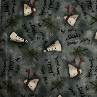 Image 5 of FOUR YARD FLANNEL BUNDLE Snowman Story 4 yd pk by Maywood Studio and Red Rooster Fabrics