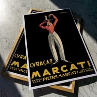 Image 1 of Marcati Curacao | Sante Cancian - 1929 | Drink Cocktail Poster | Vintage Poster