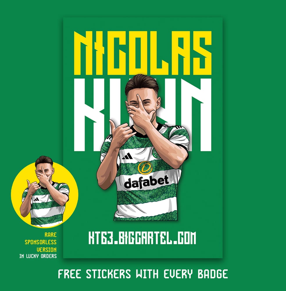 Nicolas Kuhn Pin Badge + Free Stickers PRE ORDER 4-5 WEEKS DELIVERY